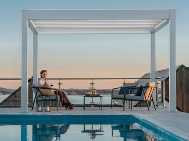 PERGOLUX Skydance S2 Pergola PERGOLUX Weiß 4x4m