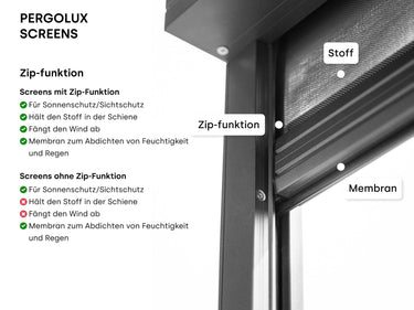 Screen Rollo S2 Pergola PERGOLUX   