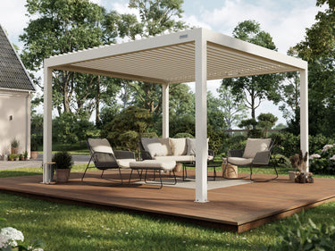 PERGOLUX Sundream S2 Pergola PERGOLUX Weiß 4x4m Freistehend