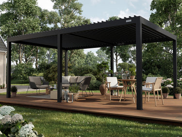 PERGOLUX Sundream S2 Pergola PERGOLUX Schwarz 4x6m Freistehend