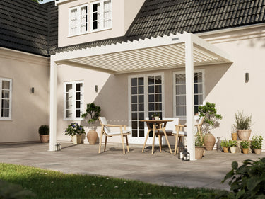 PERGOLUX Sundream S2 Pergola PERGOLUX Weiß 3x4m Wandmontage
